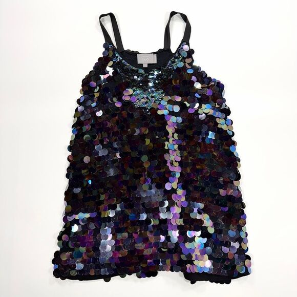 Anthropologie Vanessa Virginia Black Sequin Tank Tunic – Size S - Picture 2 of 9